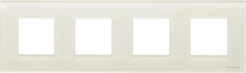 Рамка универсальная ABB Niessen Zenit 4-м. 8 мод. N2274 CB стекло белое фото Рамка универсальная ABB Niessen Zenit 4-м. 8 мод. N2274 CB стекло белое картинка